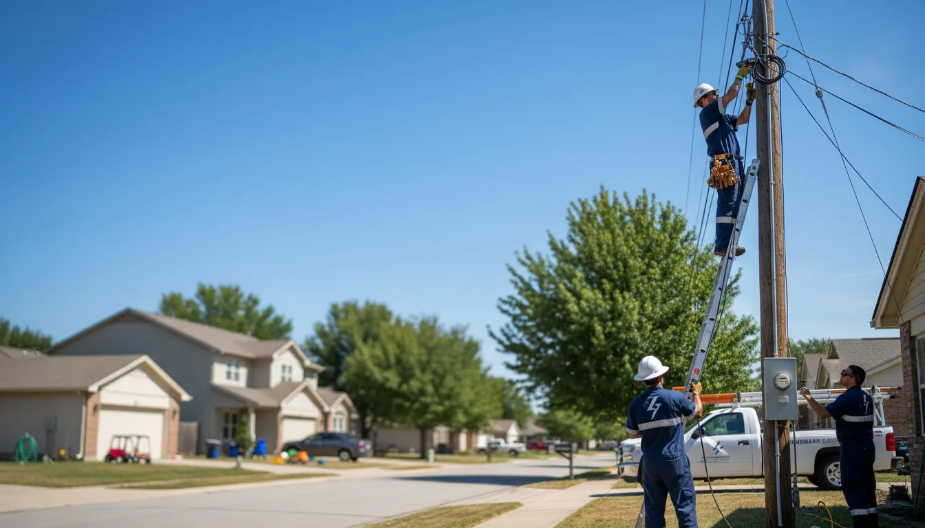 Residential electrician providing installation services in Hudson, ME